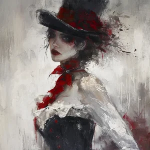 Grafika AI Visual Flow – portret w wiktoriańskim stylu, projekt The Victorian Phantom