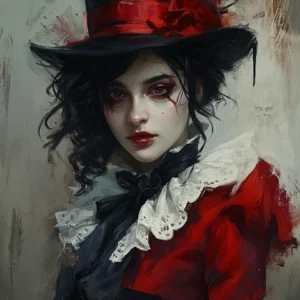 Grafika AI Visual Flow – portret w wiktoriańskim stylu, projekt The Victorian Phantom