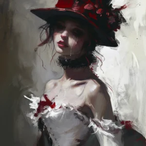Grafika AI Visual Flow – portret w wiktoriańskim stylu, projekt The Victorian Phantom